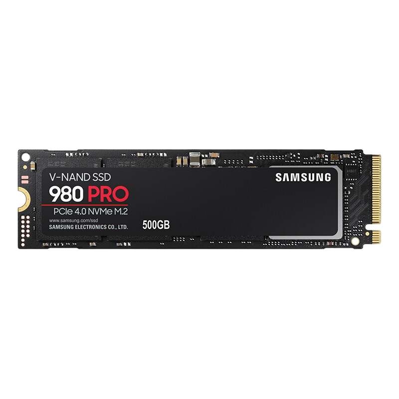 三星(SAMSUNG) 980 PRO 500GB SSD固态硬盘 M.2接口2280 (NVMe协议PCIe 4.0 x4) (MZ-V8P500BW) 读速高达7000MB/s