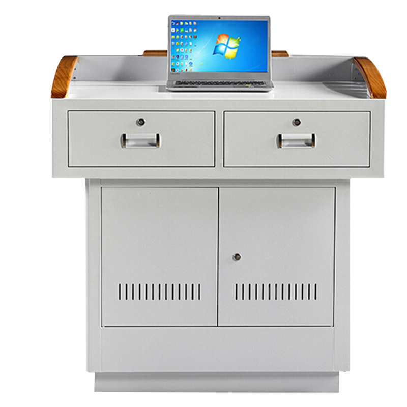 苏兴盛学校多媒体讲台钢制讲台演讲台中控讲台办公桌操作台1000*700*1000mm(钢面款)不含显示器