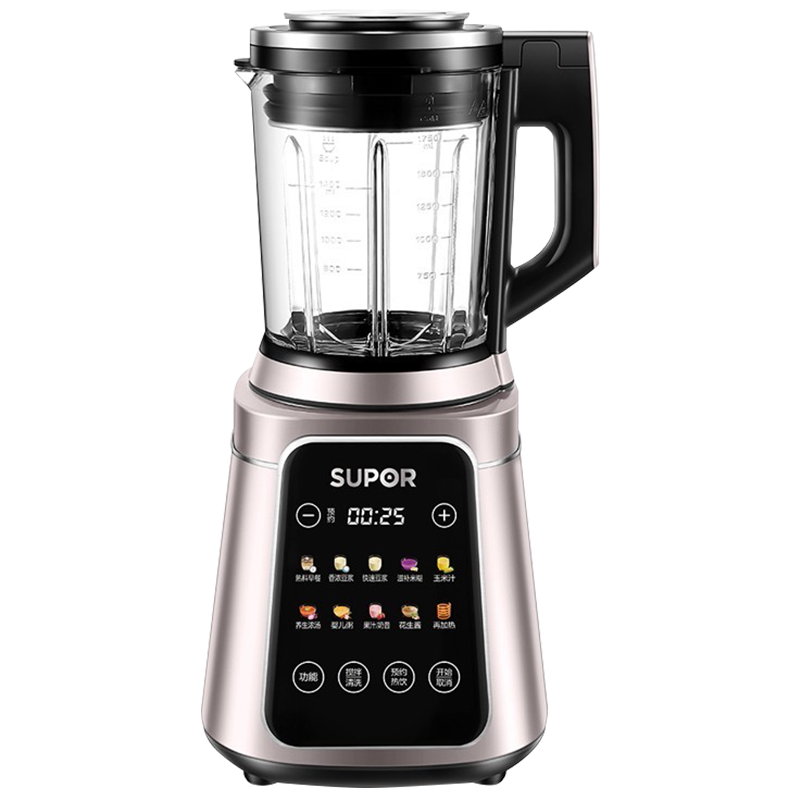 苏泊尔(SUPOR)拆洗破壁机 料理机磨粉榨汁豆浆机绞肉果汁辅食机 快拆好洗轻音全钢机身智能预约一机双杯SP39S