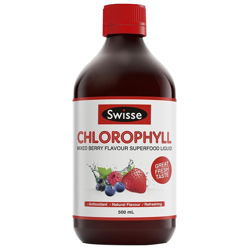 Swisse梅子薄荷叶绿素液500ml/瓶装 澳洲原装进口 膳食营养补充剂 香港保税随机发