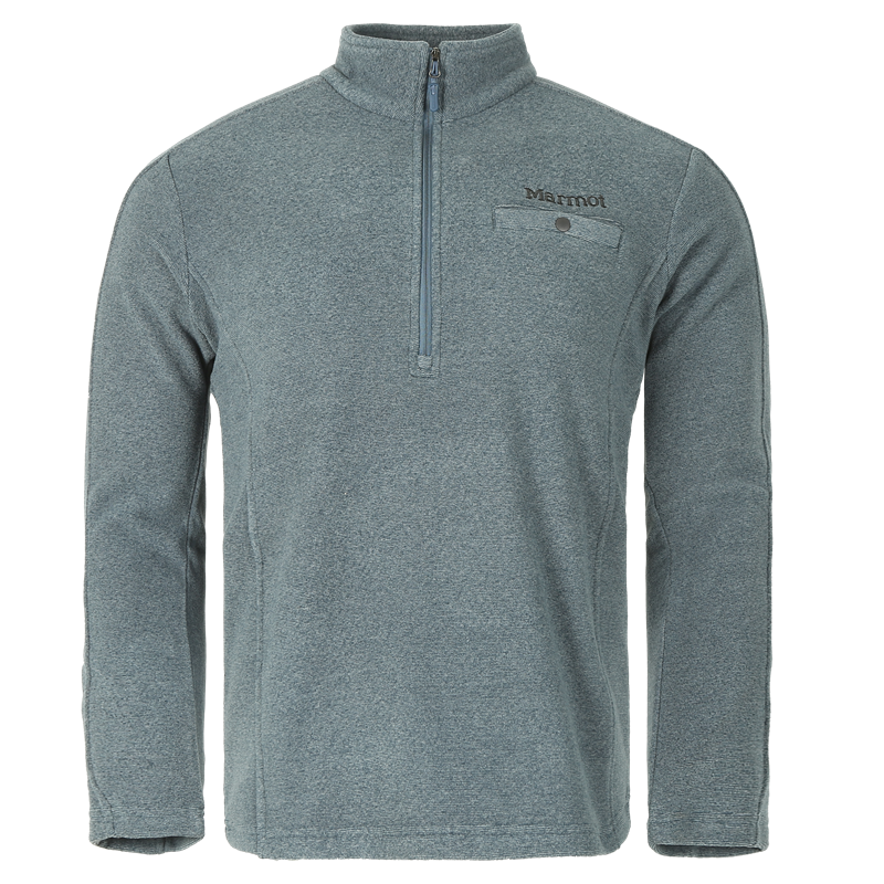 Marmot/土拨鼠 男子 户外休闲吸湿排汗弹力保暖舒适半拉链套头抓绒夹克22505