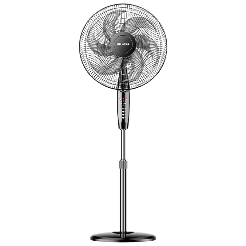 美菱(MeiLing)电风扇六叶三档加强大风量风扇家用摇头定时节能省电办公室落地扇 FS-40RC(6)(黑色遥控款)