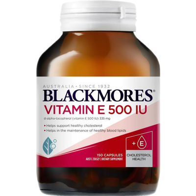 澳洲 BLACKMORES 澳佳宝 天然 维生素E 软胶囊 500IU 150粒 1瓶装 VE维E 澳大利亚进口