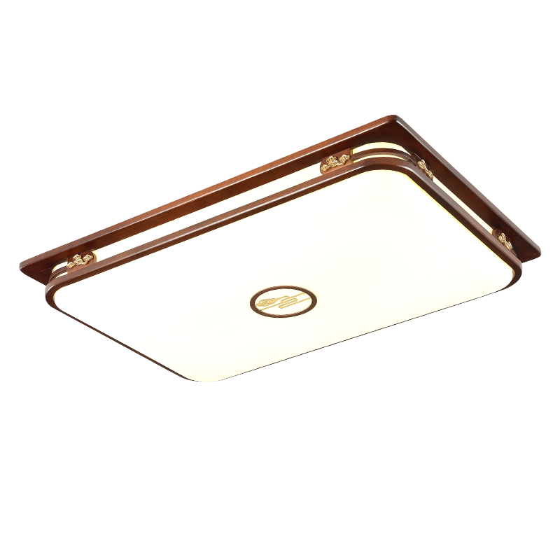 克罗斯塔 新中式吸顶灯时尚轻奢大气客厅红木灯现代简约卧室灯餐厅书房家装灯具