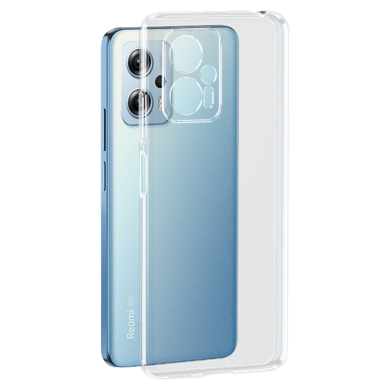 BOEEK 适用于红米Note12T/note12R Pro手机壳透明软壳防摔轻薄简约男女全包镜头保护套