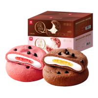 a1小Q打糕曲奇组合(草莓味+巧克力味)*2盒苏宁宜品蛋糕早餐代餐食品儿童手撕小口袋面包西瓜网红零食小吃点心礼包