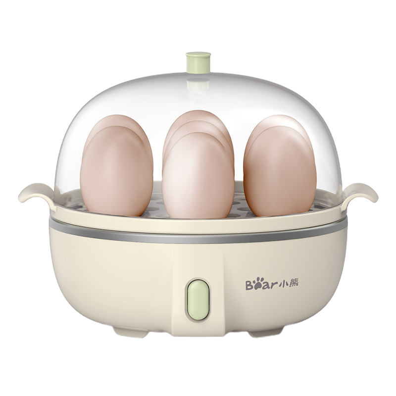 小熊(Bear)煮蛋器 家用早餐迷你机蒸蛋器自动断电一键式单层可煮7个蛋 ZDQ-B07T2