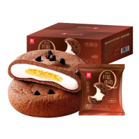 a1小Q打糕曲奇巧克力味380g(盒装)苏宁宜品蛋糕早餐代餐食品儿童手撕小口袋面包西瓜网红零食小吃点心礼包
