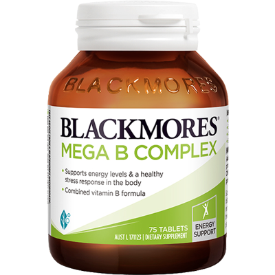 BLACKMORES澳佳宝 复合维生素B族 片剂 75粒 1瓶装 B族VB 舒缓减压片缓解口腔溃疡 澳洲进口
