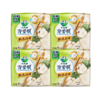乐而雅(laurier)花王乐而雅宠爱肌甄选纯棉丝薄22.5cm护翼型卫生巾_8片*4