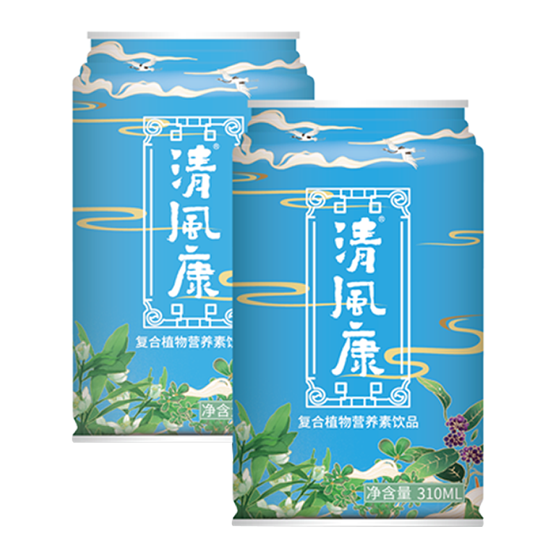 清风康 复合植物营养素饮品罐装植物饮料一箱310ml*12罐