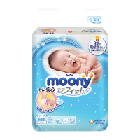 尤妮佳(MOONY) 纸尿裤 尿不湿 初生儿NB76片(5kg以下) 尿裤 日本进口