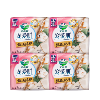 乐而雅(laurier)花王乐而雅宠爱肌甄选纯棉丝薄25cm护翼型卫生巾_7片*4
