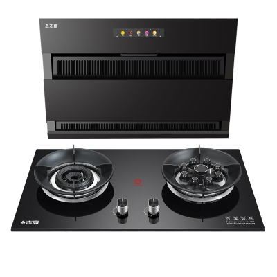 志高(CHIGO)F808A+F216A侧吸式自动清洗家用双电机抽烟机燃气灶具烟灶套餐(天然气)