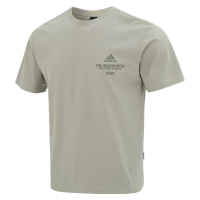阿迪达斯 (adidas)短袖男装上衣2023夏季新款健身训练运动服舒适透气宽松圆领T恤衫 IP3923 卵石银灰
