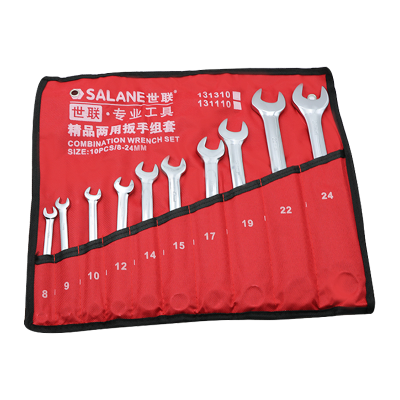 世联开口梅花两用扳手组套 10件套