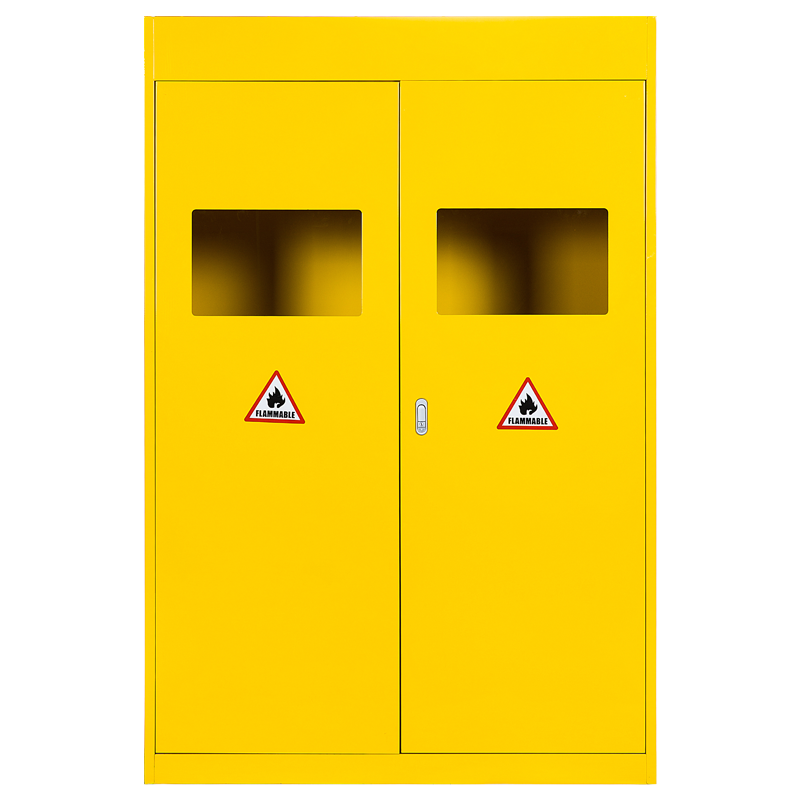 臻远气瓶防爆柜 黄色三瓶无报警器