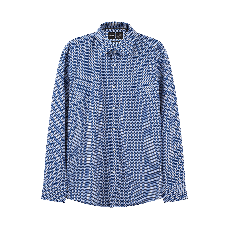 雨果博斯 HUGO BOSS 男士black系列修身版长袖衬衫50484256