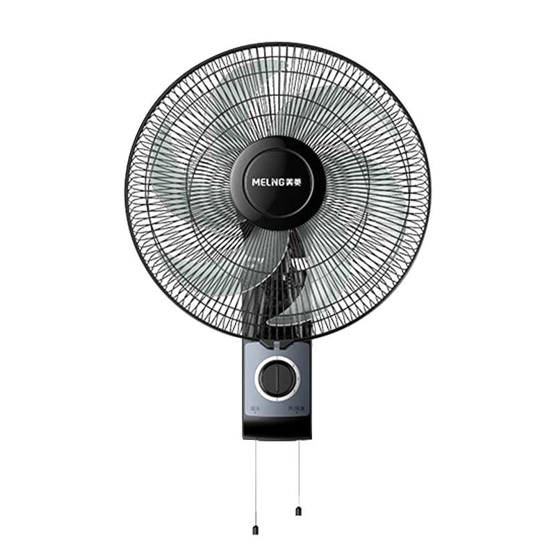 美菱(MELNG)壁扇FB16-1(黑色机械)五叶机械大风量家用客厅墙壁摇头挂扇挂式风扇三档调电风扇