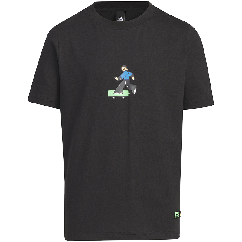 Adidas/阿迪达斯官方正品夏季大童艺术家合作系列休闲短袖IN3281