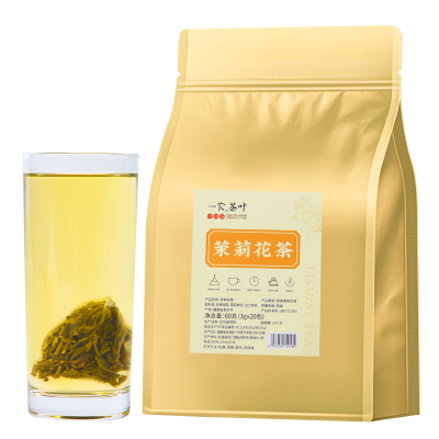 一农茶叶特级浓香茉莉花茶茉莉花茶原叶三角茶包60g(20包)冷泡茶小包花草茶
