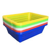 圣威丁 菜筐塑料筐长方形沥水篮镂空菜篮子 一个