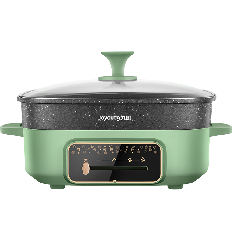 九阳(Joyoung) 电煮锅 6L 家用料理多功能蒸煮煎烤涮炖一体锅多用途火锅烧烤鱼专用锅 鸳鸯锅 HG60-G575