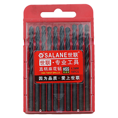 世联硬质合金直柄麻花钻 4.5mm*80mm 盒