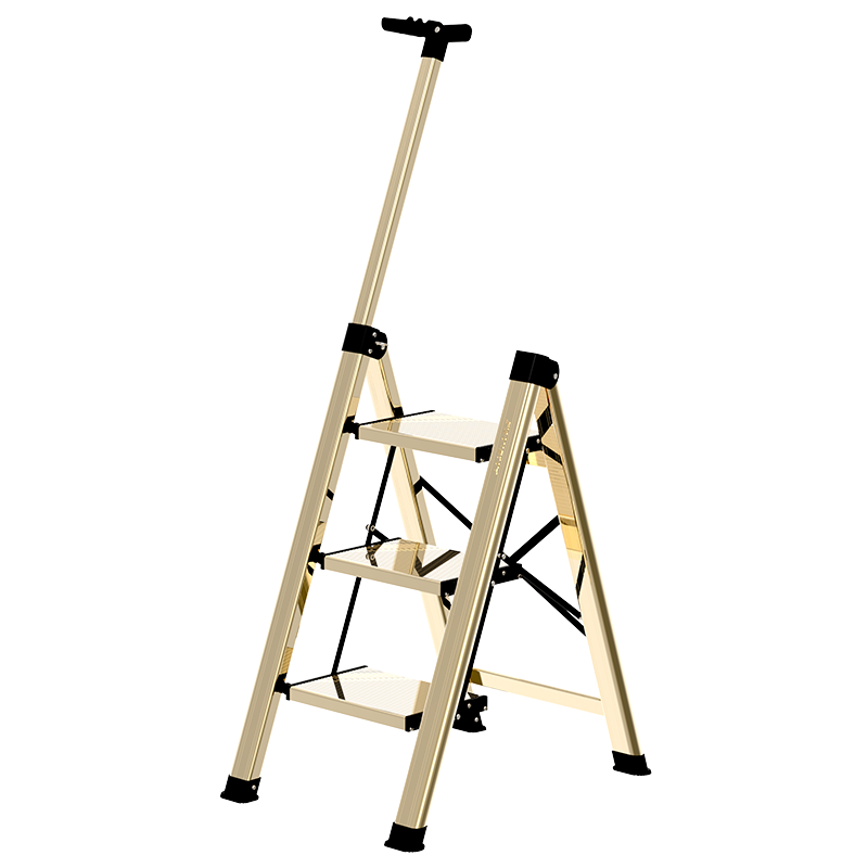 奥鹏家用多功能折叠伸缩梯子安全加厚铝合金人字梯三步楼梯小梯凳