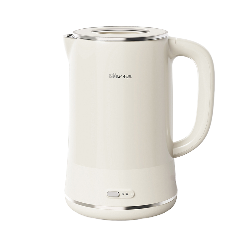 小熊(Bear)电水壶烧水壶 热水壶电热水壶304不锈钢一键保温家用恒温水壶1.7L容量双层防烫开水壶ZDH-D17H1