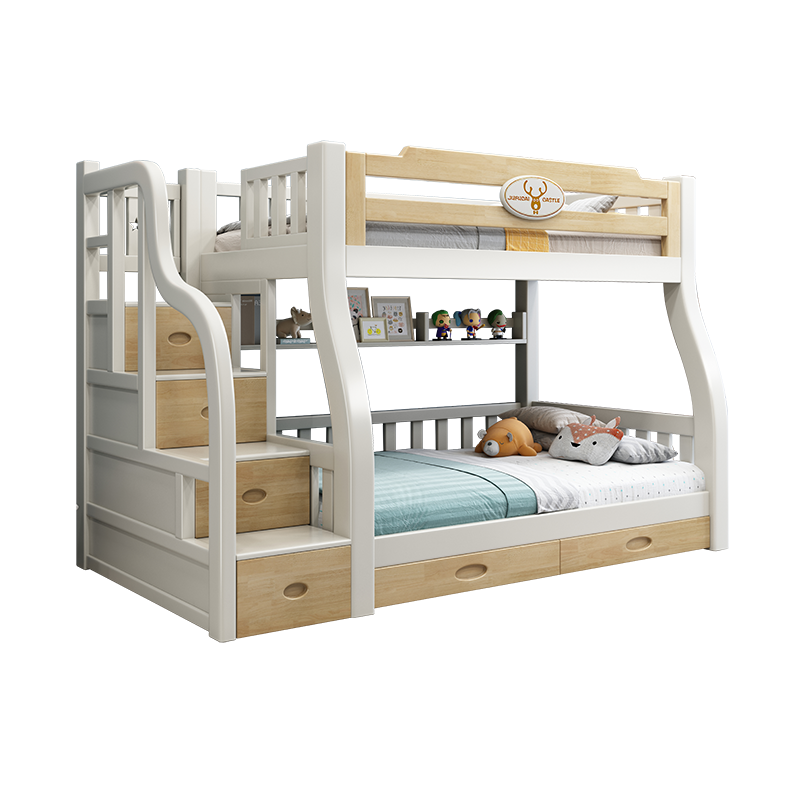 兰秀家居 儿童床实木上下床高低床男孩女孩公主床北欧简约母子床双层成人双人床多功能上下铺