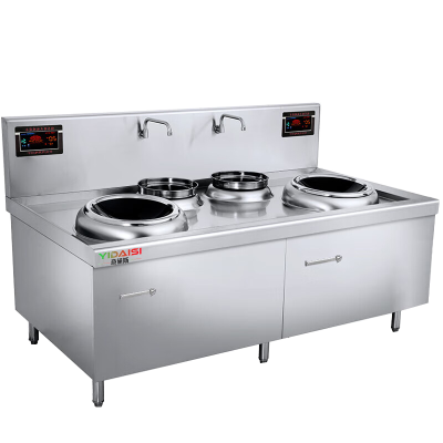 意黛斯(YIDAISI)商用电磁炉 15kw*2双头双尾学校食堂电灶台电炒炉 YDS-DCXCZ40-15*2SS