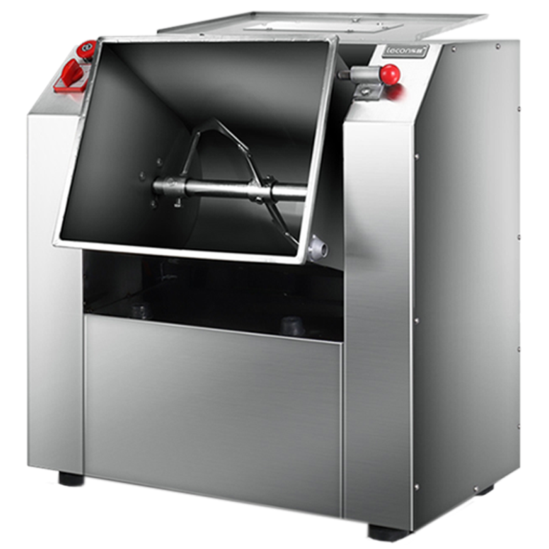 乐创(lecon)和面机商用揉面机全自动50/15/25公斤不锈钢精装和面机面粉搅拌机50kg