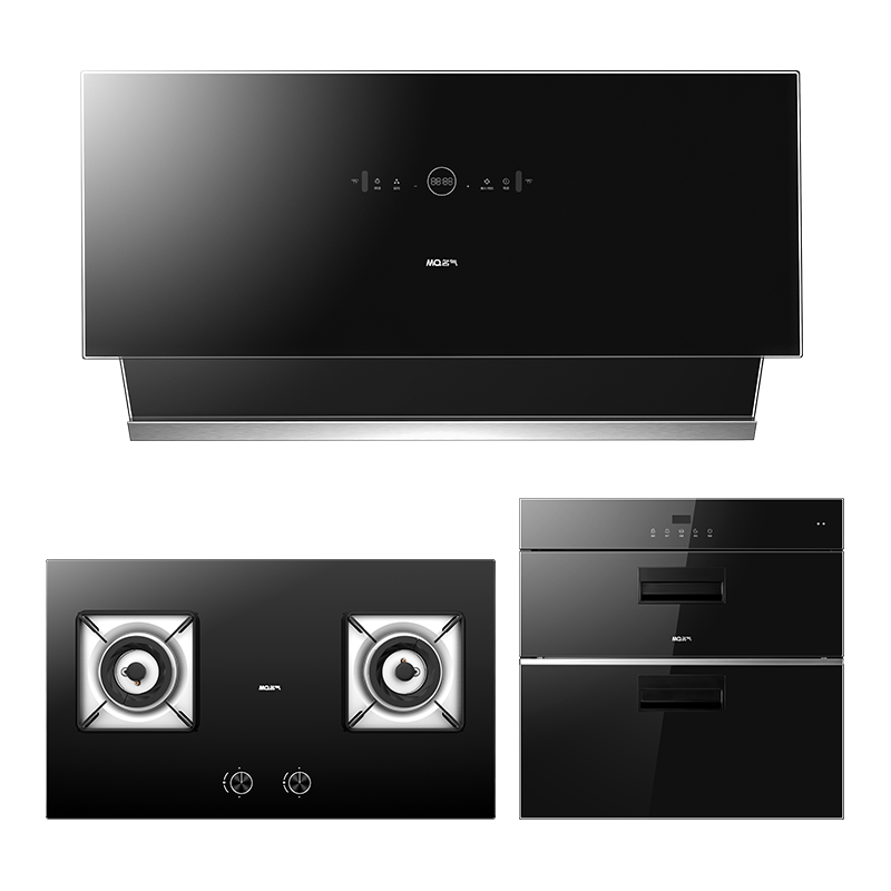 老板名气2535A+B328A+X101A烟灶套装(液化气) 21m³侧吸式挥手智控抽油烟机4.5kW大火力双眼燃气灶