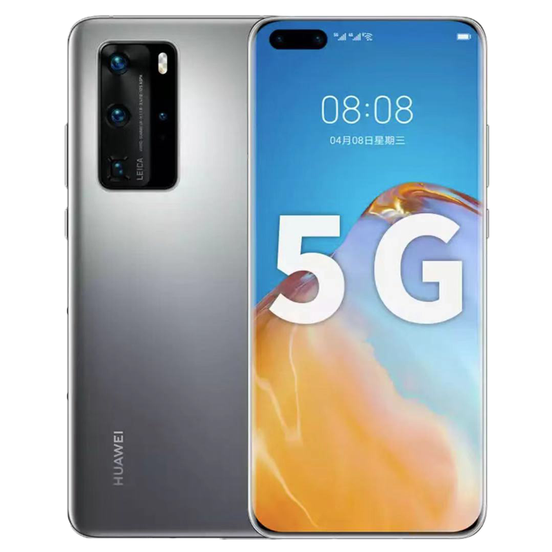 [二手95新]华为(HUAWEI)P40 Pro 冰霜银 8+128GB 5G全网通安卓手机 鸿蒙手机 二手手机