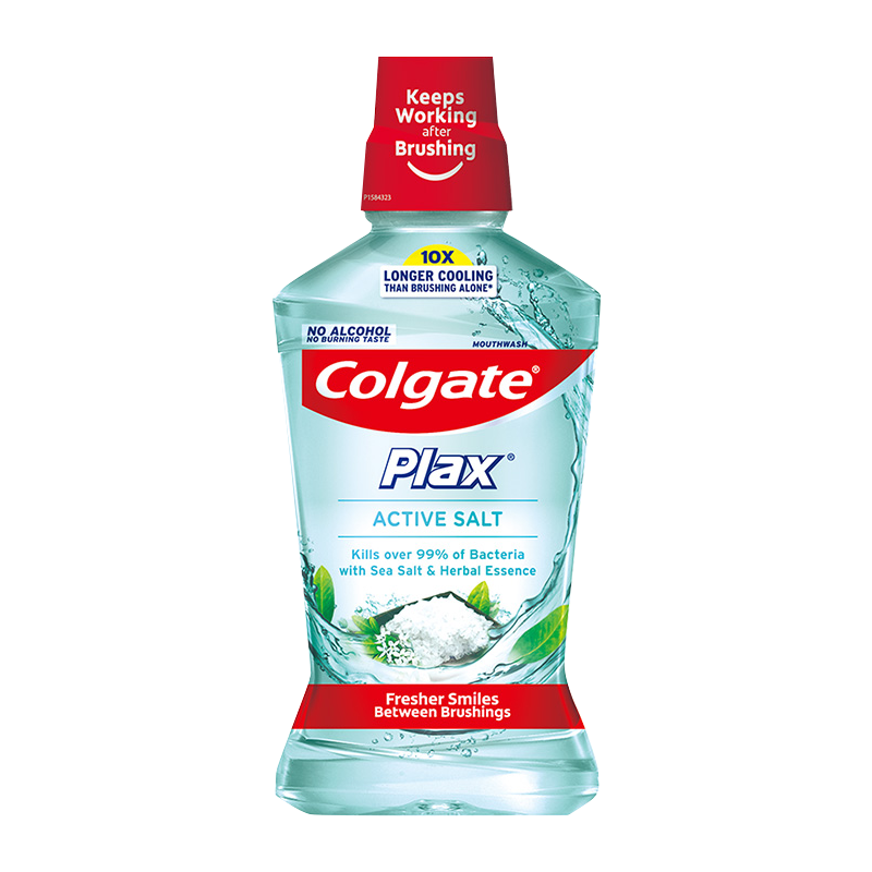 高露洁(Colgate)清新茶健漱口水500ml 减少细菌无酒精不刺激