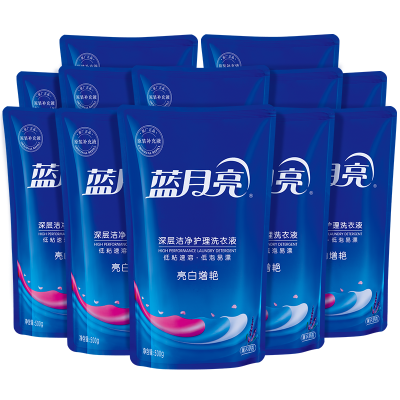 蓝月亮 亮白增艳洗衣液500g*12袋 保护衣物原色彩 轻松去污 全家可用