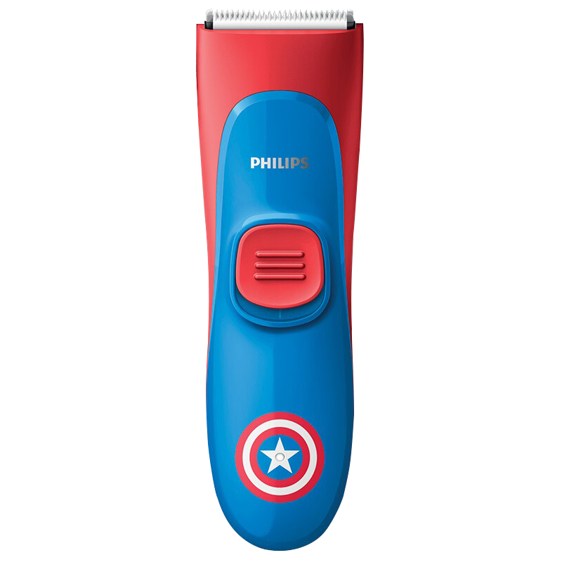 飞利浦(PHILIPS)婴儿宝宝理发器漫威复联美国队长 家用儿童剃头电推子低噪音可水洗MVL1098 美国队长理发器