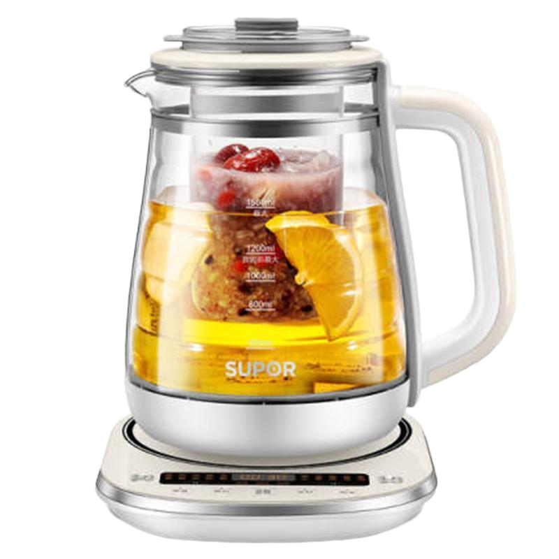 苏泊尔(SUPOR)电热水壶养生壶 SW-15Y11 电水壶加厚玻璃多功能电热烧水壶花茶壶家用煮茶器1.5L电热水壶养生