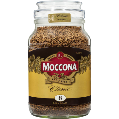 Moccona摩可纳 经典 深度烘焙 冻干速溶 黑咖啡 8号 400g 1瓶装 大瓶实惠装 澳洲进口