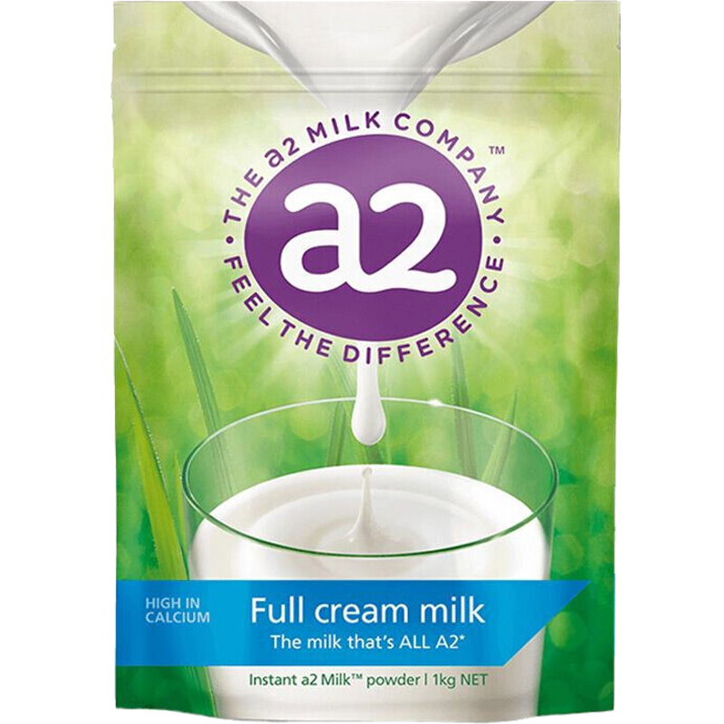 效期至25年12月 a2高钙蛋白进口全脂成人奶粉 1000g 1袋装 A2儿童学生孕妇中老年牛奶 含β-酪蛋白 澳洲进口
