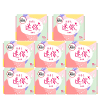 高洁丝迷你直条日用卫生巾超薄棉柔丝薄190mm10片8包