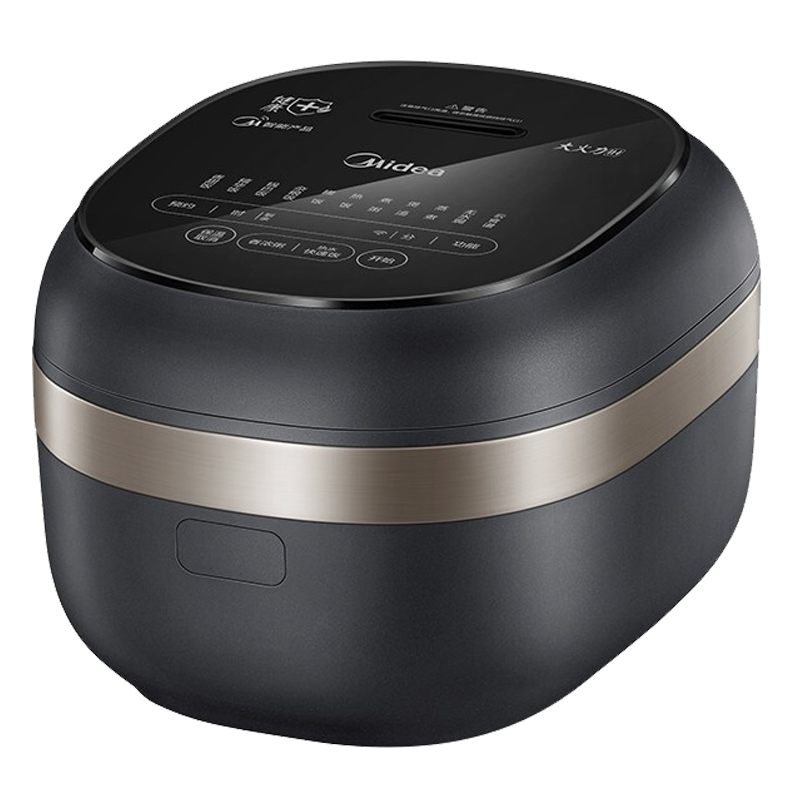 美的电饭煲MB-FB40E503高颜值 电饭锅4L/升大容量 智能预约 微压沸腾芯 20分钟快速饭 家用 匠银内胆 灰色