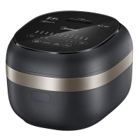 美的电饭煲MB-FB40E503高颜值 电饭锅4L/升大容量 智能预约 微压沸腾芯 20分钟快速饭 家用 匠银内胆 灰色