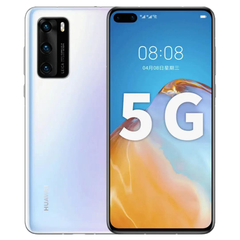 [二手95新]华为(HUAWEI)P40 5G手机 零度白 8+128GB 全网通安卓手机 鸿蒙手机 二手手机