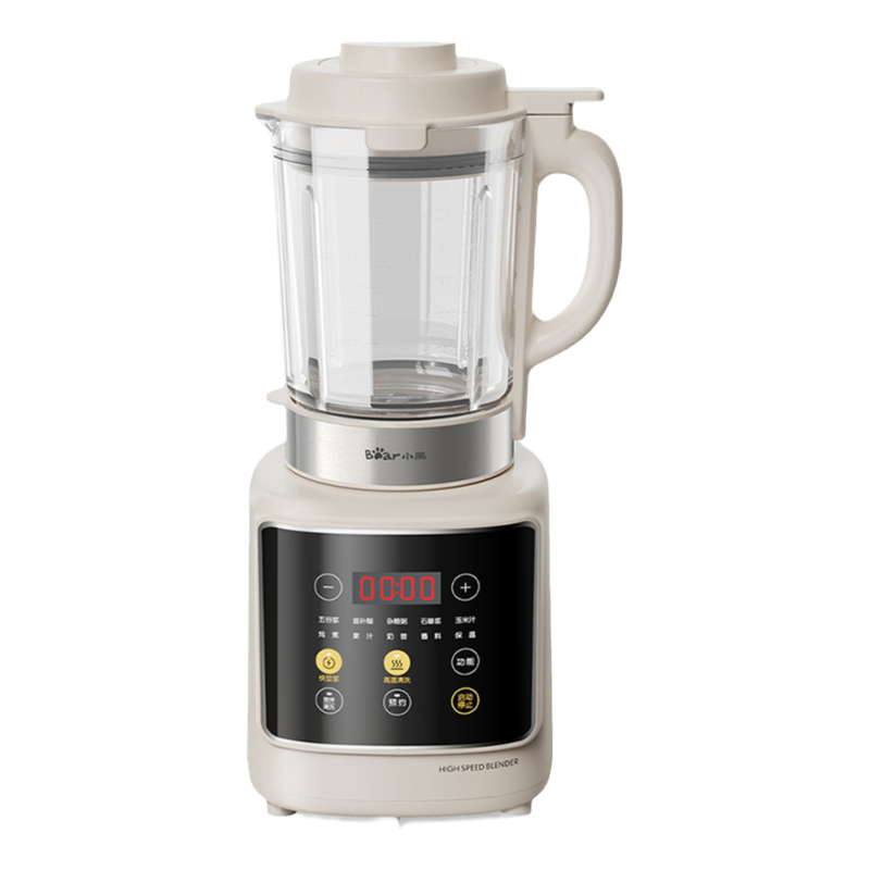小熊(Bear)破壁机家用 豆浆机多功能料理机 榨汁机 全自动 一键高温清洗破壁机 超大容量 PBJ-D10T1