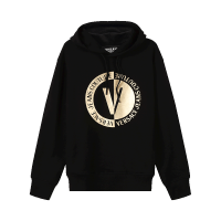 范思哲 VERSACE JEANS COUTURE 春秋款 男士棉质连帽长袖卫衣运动衫74GAIT10 CF01T