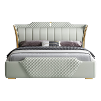 宜木雅居 皮床轻奢现代简约ins风主卧家用2023新款网红软靠皮艺床1.8米