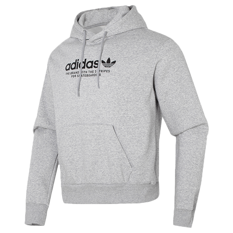 阿迪达斯 (adidas)三叶草卫衣男装女装 冬季新款户外运动服透气加绒连帽套头衫 HM2585
