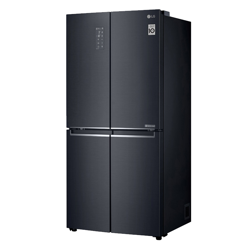 LG F521MC18 530升大容量十字对开四门冰箱主动除菌 超薄机身风冷无霜变频冰箱曼哈顿午夜黑